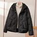 Women's Clothing Women's Short Puffer Jacket With Hood, Winter Warm Quilted Coat, Small Size Friendly, Patchwork Design, Casual Streetwear_ecoleips.com