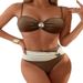 Women's Clothing Strap Contrast Beach Sexy Bikini Swimsuit_ecoleips.com