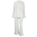 2026 European And American Autumn Winter New Crepe Cotton Polka Dot Sleeve Long Pants Ruffle Sleepwear Set Cross-Border_ecoleips.com