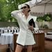2025 Cross-Border European And American Autumn Winter New Sleeve Fashion Suit INS Casual Commuting Party Long Women's_ecoleips.com