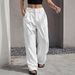 High Waisted Striped Suit Pants for Women European And American Style Straight Leg Fashion Casual Commuting Trousers 2025 New Arrival_ecoleips.com