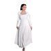 Women's Clothing pure color fairy style fashionable three dimensional flower long sleeved elegant long skirt_ecoleips.com