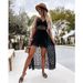 Women's Clothing Sexy Sling Splicing Casual Jumpsuit For Women Hollow Design Home Vacation INS Style For Formal & Casual For Women_ecoleips.com