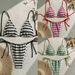 Trendy Striped Bikini Set - Soft Towel Fabric, Comfortable & Stylish For Women's Beach Vacation_ecoleips.com