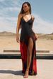 Women's High Slit Halter Backless Floral Print Maxi Dress – Casual Beach Resort Party Gown_ecoleips.com