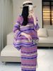 Women's Clothing Short And Sweet Short Camisole Vest Fashionable And Versatile Striped Suit_ecoleips.com
