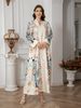 Modest Abaya Dress Muslim Women's Printed Abaya Robe Fashionable Middle East Design Polyester Women's Clothing_ecoleips.com