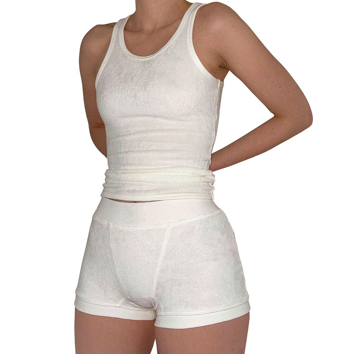 Women's Casual Cotton Ribbed Two Piece Set Comfortable Solid Color Cross Border Supply European American Style Spring/Autumn Summer_ecoleips.com