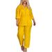 Women's Clothing Women's Fashion Casual Loose Pants Two Piece Set Autumn Summer Long Sleeve For Formal & Casual_ecoleips.com