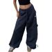 High Waist Slim Loose Casual Sports Trousers for Women Y2k Hot Girl Multi Pocket Overalls European And American Style Sweatpants_ecoleips.com