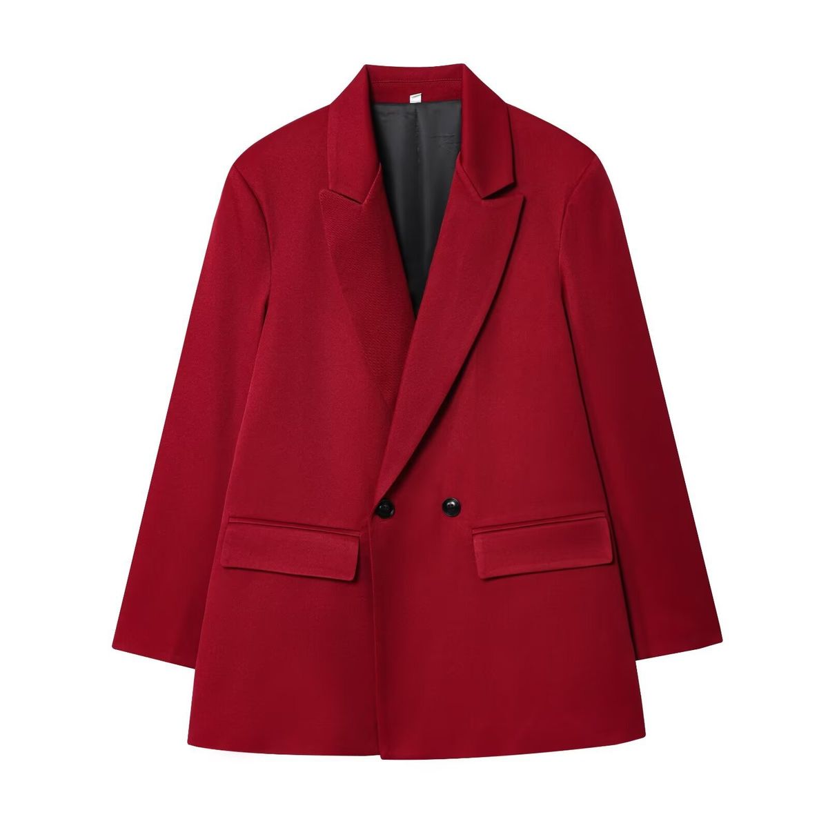 Cross-border Foreign Trade Wholesale ZA European And American Style Women's New Fashion Silhouette Double-breasted_ecoleips.com