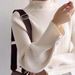 Women's Knit Sweater Long Sleeve Semi-Turtle Neck Loose Fit Casual Pullover Basic Top Trendy Fashion_ecoleips.com