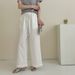 Pure Cotton Edge Loose, Wide Legged, High Waisted Women's Cropped Pants, Casual, Breathable, Temperament, Button Single_ecoleips.com