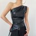 2026 New Sweet Cool European And American Style Zipper Leather Vest Women, Slim Fit, Slimming Black Top For Summer_ecoleips.com