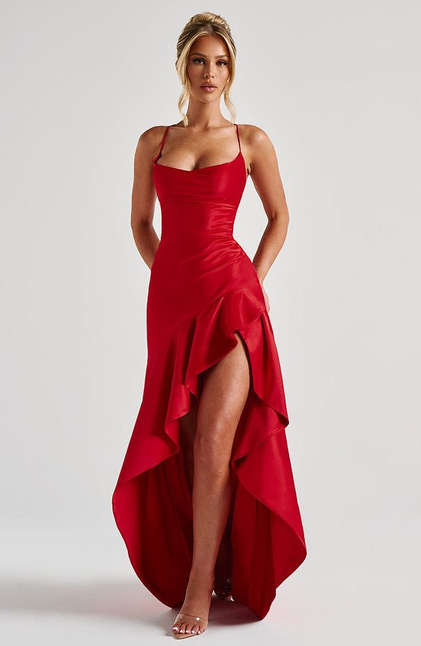 Women's Clothing Summer Sexy Suspender Backless Ruffled Irregular Dress_ecoleips.com