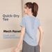 Professional Women's Running Tracksuit Breathable Quick Drying Short Sleeved Summer Style Fitness Wear High End Yoga Wear_ecoleips.com