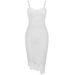 European And American Sexy Strapless Bandage Fashionable Lace Trim, Irregular Elegant Party Dress, Mid-length Dress_ecoleips.com