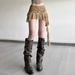 Verve INS Style 2025 Spring New Women's Solid Color Slim Fit Fashion High Waist Lace Mesh Skirt_ecoleips.com