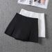 ng2510292 High Waist Split For Women 2022 Spring Summer New Fashion Versatile Anti-Exposure Pants Black A-Line Short Skirt_ecoleips.com
