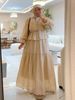 Women's Two Piece Suit Petal Sleeve Spliced Skirt New Style Top And Skirt Set_ecoleips.com