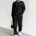 Textured Knit Sweater & Tapered Pants Set – Casual Two-Piece Outfit | Cozy & Stylish (S-XXL)_ecoleips.com