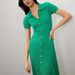Women's Clothing Polo Collar Gold Button Sweater Dress European American Style Waist Cinching Long Dress Short Sleeved Hollow Knit New Autumn Winter_ecoleips.com