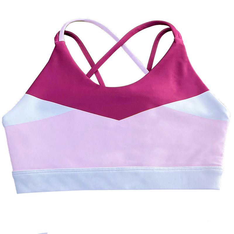 Youthful High Elastic Color Blocked Yoga Outfit For Children Quick Drying Sports Top And Bottoms Fitness Training Tight Fitting Clothing Set_ecoleips.com