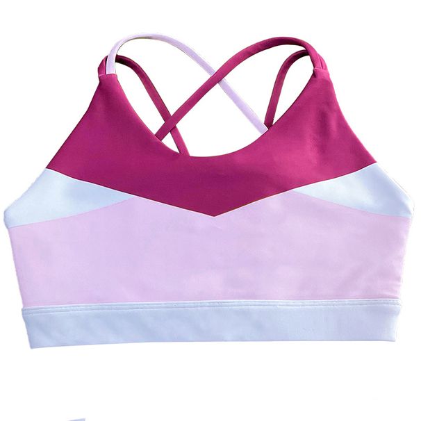 Youthful High Elastic Color Blocked Yoga Outfit For Children Quick Drying Sports Top And Bottoms Fitness Training Tight Fitting Clothing Set_ecoleips.com