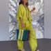 Women's Clothing Casual V Neck Loose Pocket Mid Sleeve Cotton Linen Suit_ecoleips.com