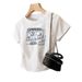 Women's Clothing Women's Slim Fit Cartoon Top Reducing Age Irregular Design Straight Shoulders For Formal & Casual For Women_ecoleips.com