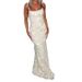 GY25174 Fashion Strap Bodycon Sexy Three-Dimensional Floral Dress 2024 Summer New Arrival_ecoleips.com