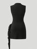 Europe, America 2026 Spring And Summer New Knitted Texture Pattern Solid Color Slim And Thin Metal Buckle_ecoleips.com
