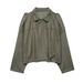 Retro Women's Clothing Suede Jacket Lapel Zip Up Coat Autumn Winter Regular Fit Elegant Fashion Daily Wear_ecoleips.com
