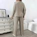 Leisure Suits For Women Autumn New High End Design Tops Wide Leg Pants Two Piece Suits_ecoleips.com