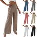 Women's Solid Color Pleated Wide Leg Pants Casual Spring Summer New Arrivals Independent Website European American Style_ecoleips.com