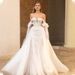 Women's Clothing wedding dress summer new one shoulder wedding dress with large skirt and detachable lace tail wedding dress_ecoleips.com
