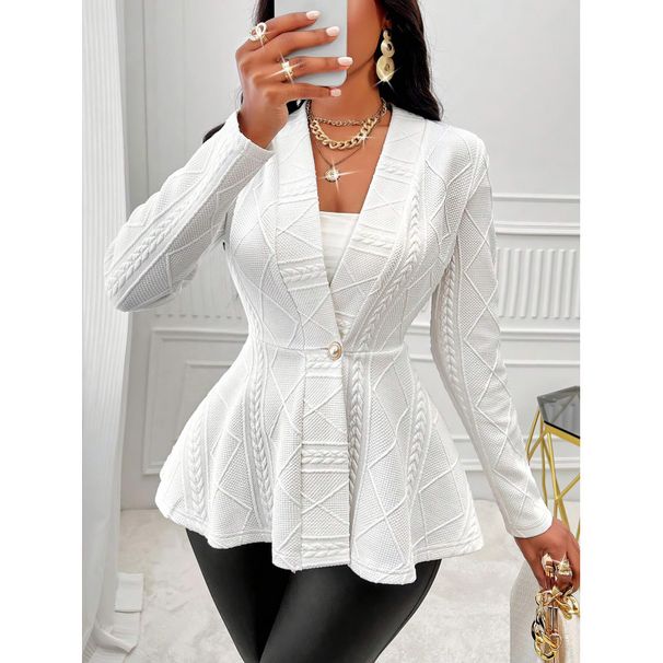 Women's New Thickened Slim Fashion Jacquard Suit Jacket_ecoleips.com