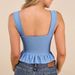 Voya Women's Solid Color Summer Sleeveless Backless Square Neck Ruffle Strap Tank 2026 New Asymmetrical Top_ecoleips.com