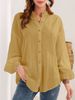 Women's Clothing New Solid Color Long Sleeved Shirt Cotton And Linen Shirt Cardigan_ecoleips.com
