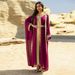Women's Clothing Summer Lace Ribbon Stitching Robe Two Piece Set With Belt Chiffon Dress_ecoleips.com
