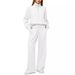 Women's Clothing Women's Two Piece Suits Oversized Half Zip Sweatshirt Wide Leg Sweatpants Casual Suit_ecoleips.com