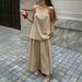 Women's Clothing Women's Fashion Casual Loose Sleeveless Midi Skirt Set Solid Color Summer High End Skirt Set_ecoleips.com