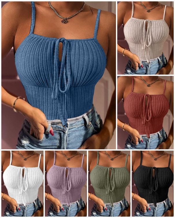 Women's Clothing Dress Fashion Suspenders Pit Strip Chest Straps Basic Vest Top_ecoleips.com