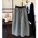 Trendy Salt Style Outfit Sophisticated Retro Plaid Tulip Skirt Casual Cotton Linen Cocoon Shape Women's Bottoms_ecoleips.com