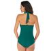 Women's Clothing Swimsuits For Women Slim Conservative Halter Neck One Piece Swimsuit_ecoleips.com