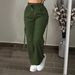 Women's Loose Straight Leg Trousers Multi Pocket Versatile Cargo Pants American Style Street Fashion_ecoleips.com