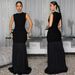 Women's Clothing Fashion Splicing Pleated Temperament Slim Beaded Dress_ecoleips.com