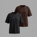 Women's Casual Short Sleeve T-Shirt 2-Pack Soft Cotton Blend Crewneck Tee Set for Everyday Wear_ecoleips.com
