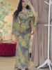 Floral Chiffon Ball Gown – Elegant Long Sleeve Party Dress (S-XXL, Printed, Polyester, Summer Collection)_ecoleips.com