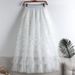K Net Lace Cake Dress New Style Midi Skirt A-line Long Skirt Puffy Tulle Skirt_ecoleips.com